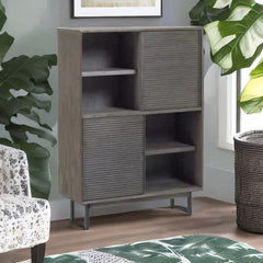 Modern Goa Torpedo Classy Mango Wood Brown Bookcase
