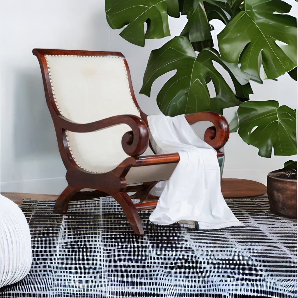 Modern Embony Premium Wooden 1 Seater Chair