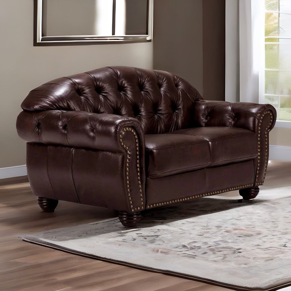 Luxurious Comfort: 2 Seater Leather Sofa for Intimate Spaces
