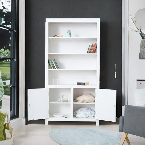 Modern  Mango Wood Honey Bookcase