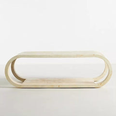 Serta Acacia Wood Curve Coffee Table