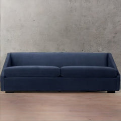 Modern 3 Seater Fabric Sofa - Blue Finish