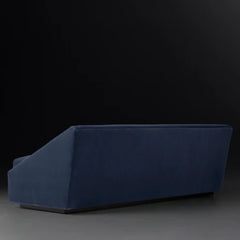 Modern 3 Seater Fabric Sofa - Blue Finish