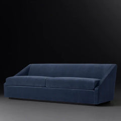 Modern 3 Seater Fabric Sofa - Blue Finish