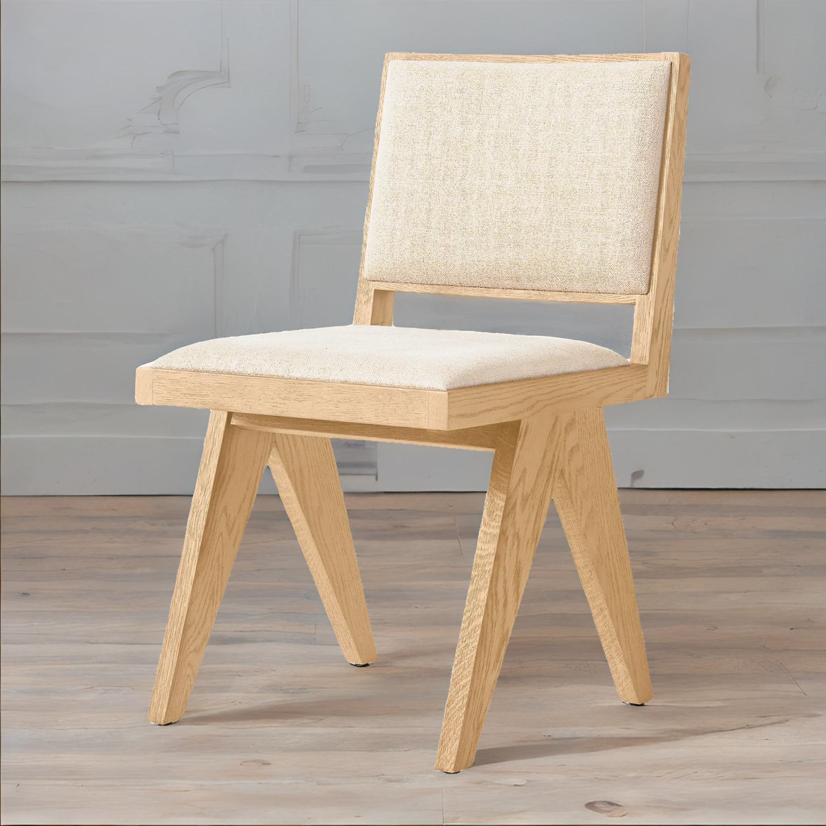 Modern Solid Wood With Fabric Dining Chair