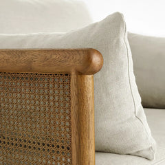 Sydney Rattan Armchair Linen Flax