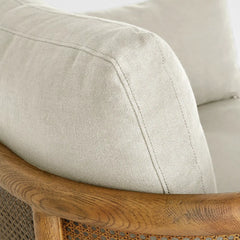 Sydney Rattan Armchair Linen Flax