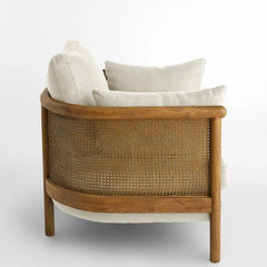 Sydney Rattan Armchair Linen Flax