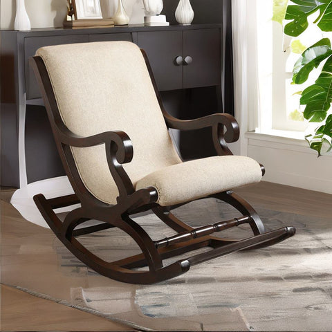 Modern Solid Wood Arm Chair in Walnut Colour