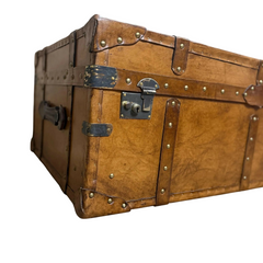 Norwood Leather Trunk Side Table