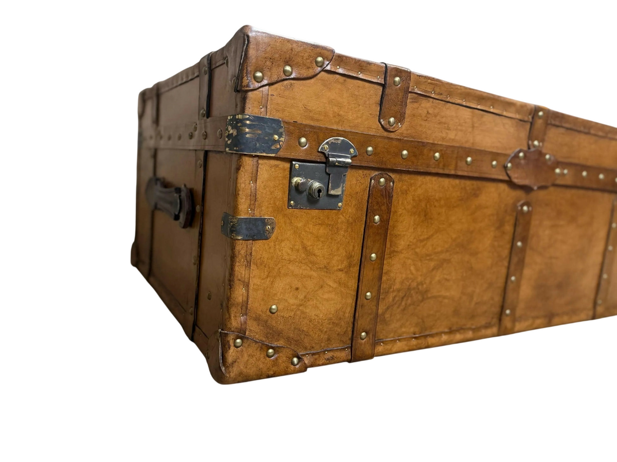 Norwood Leather Trunk Side Table