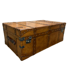 Norwood Leather Trunk Side Table
