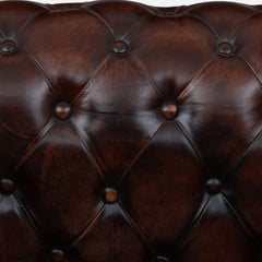 Chesterfield Leather One Seater Sofa