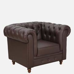 Chesterfield Leatherette One Seater Couch