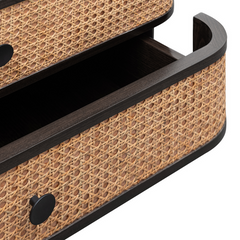 Haven Rattan Solid  Wood Bedside Table