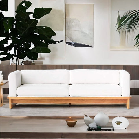 Modern White Fabric Sofa