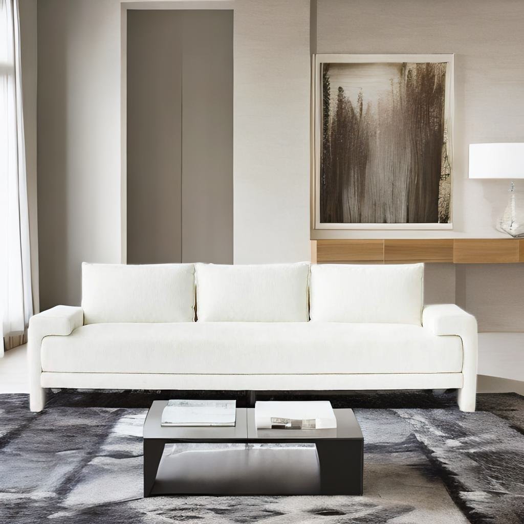 Modern Fabric White Sofa Living Room