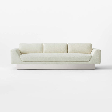 Milano Designer Cream Boucle Fabric -3 Seater Sofa