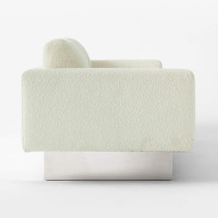 Milano Designer Cream Boucle Fabric -3 Seater Sofa