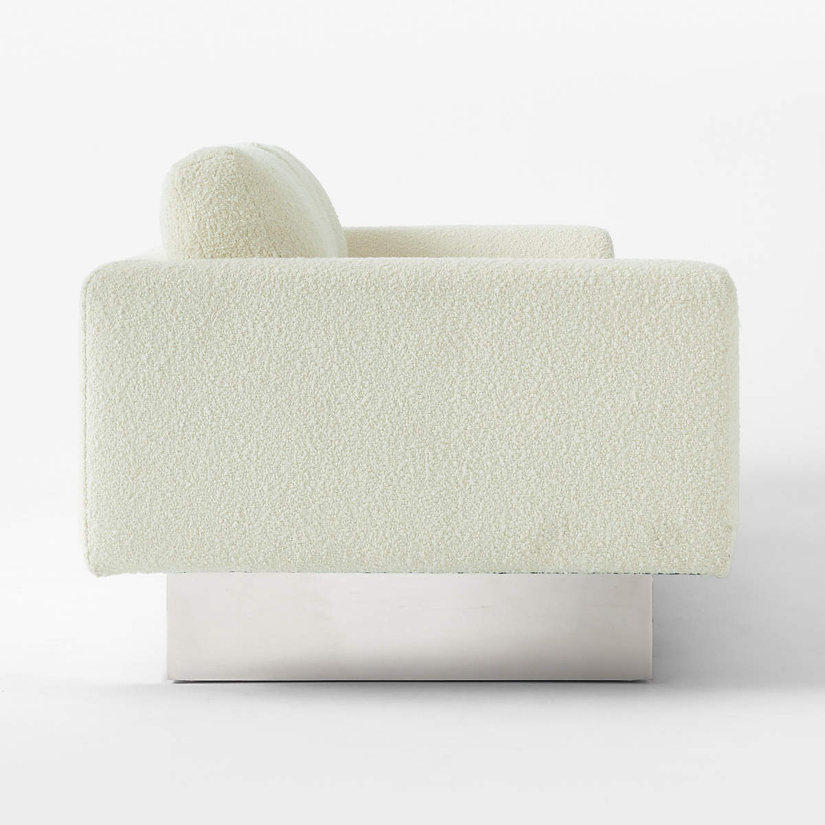 Milano Designer Cream Boucle Fabric -3 Seater Sofa