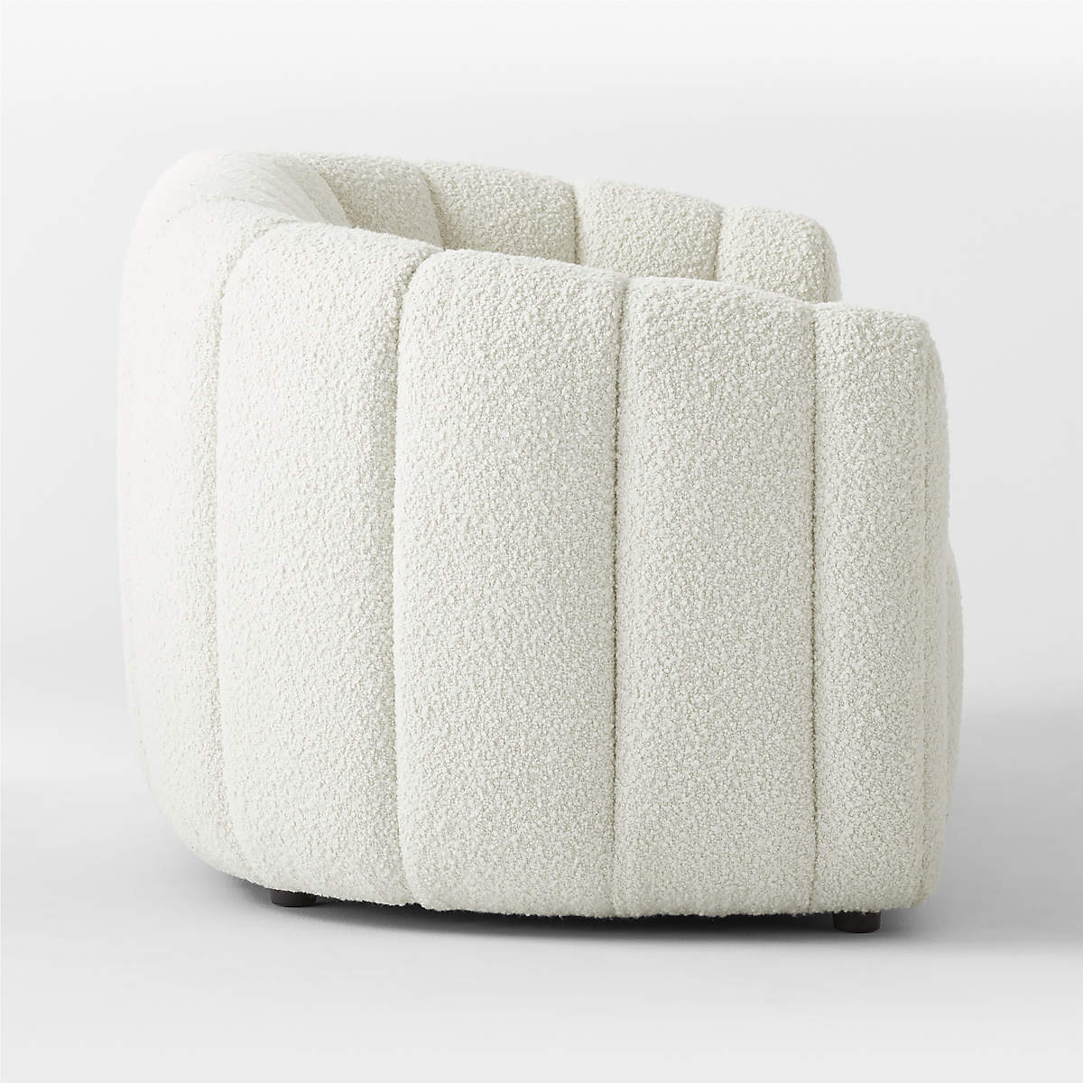 Milano Modern White Boucle Fabric Sofa - 2 Seater