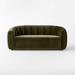 Modern Green Velvet 2 Seater Sofa