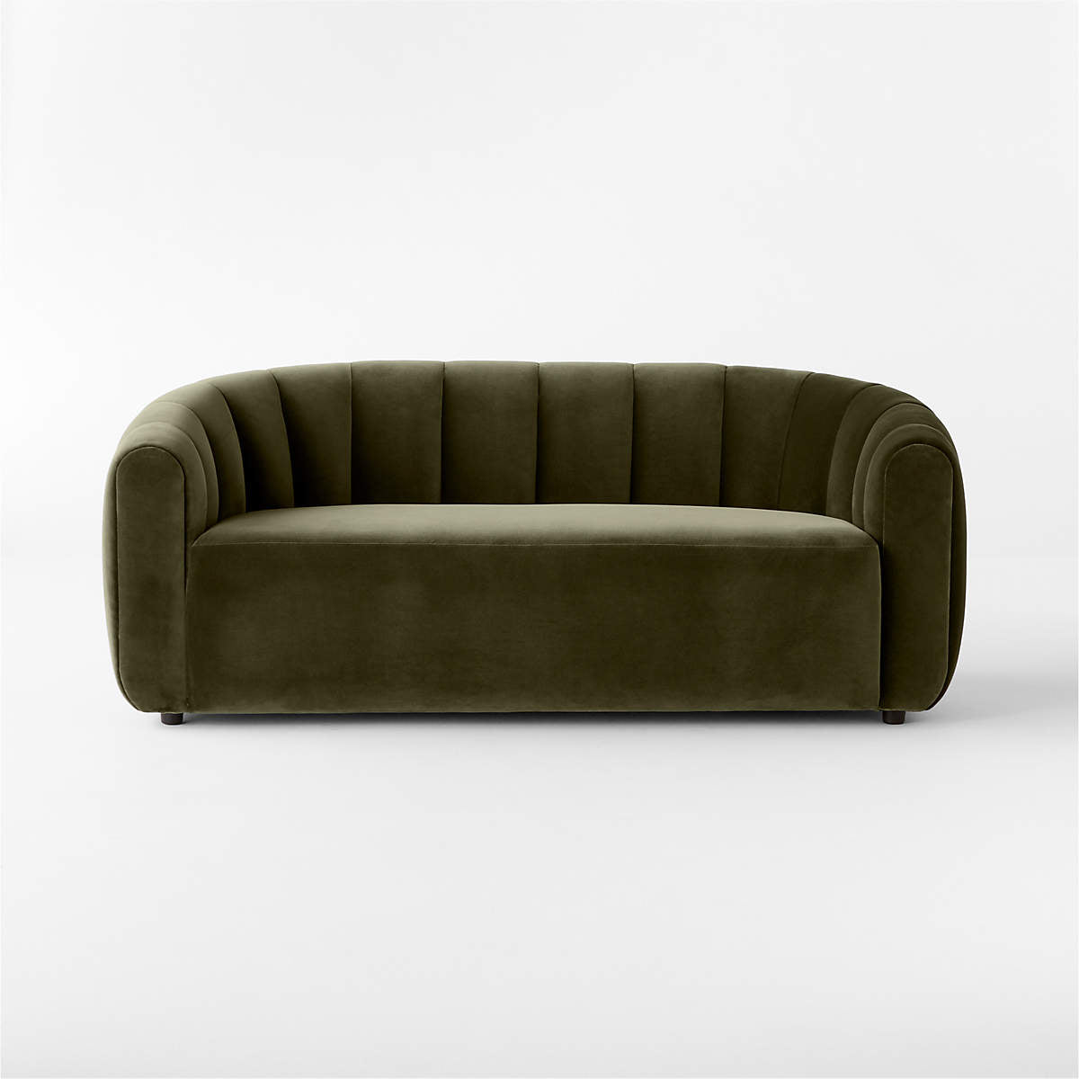 Modern Green Velvet 2 Seater Sofa