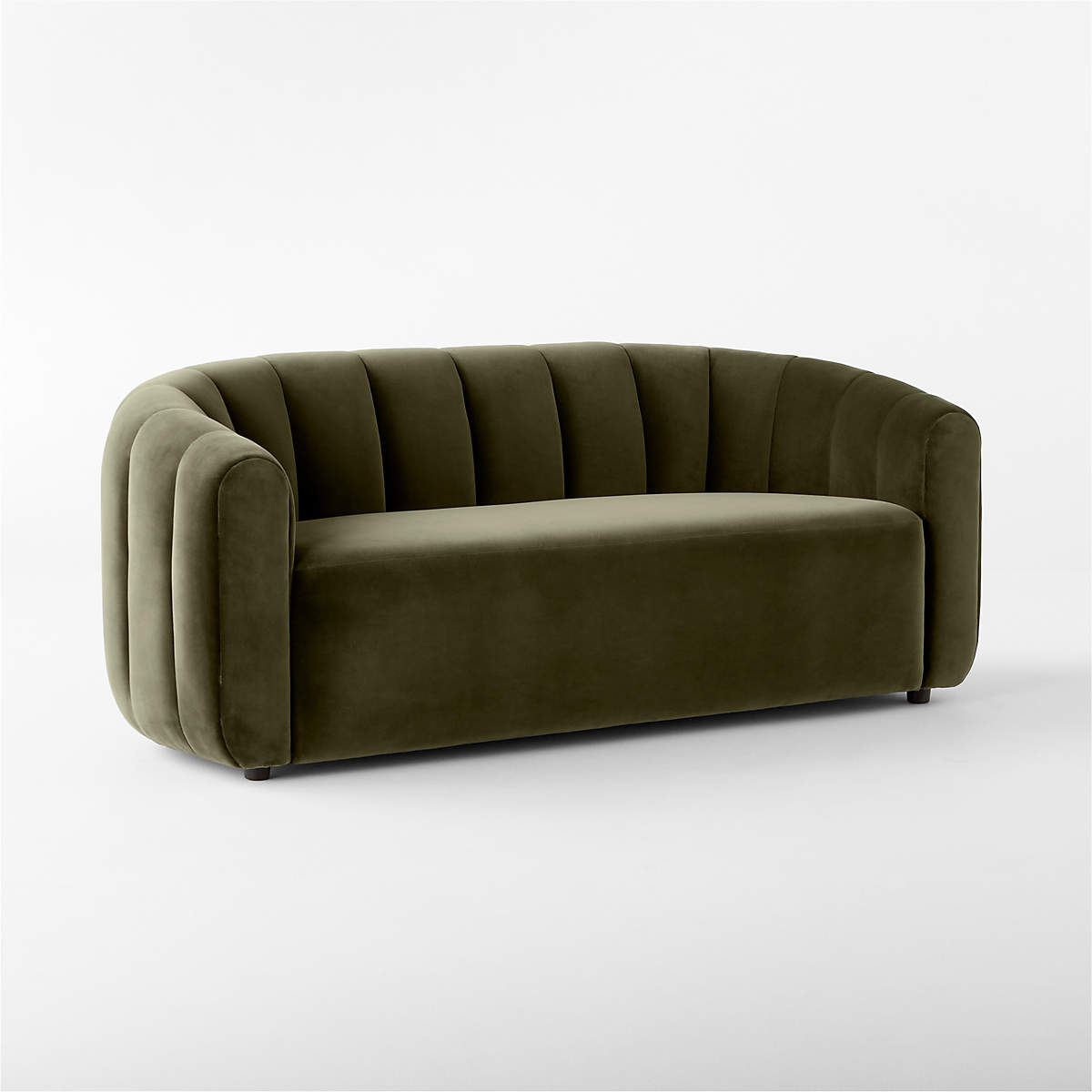 Modern Green Velvet 2 Seater Sofa