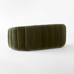 Modern Green Velvet 2 Seater Sofa