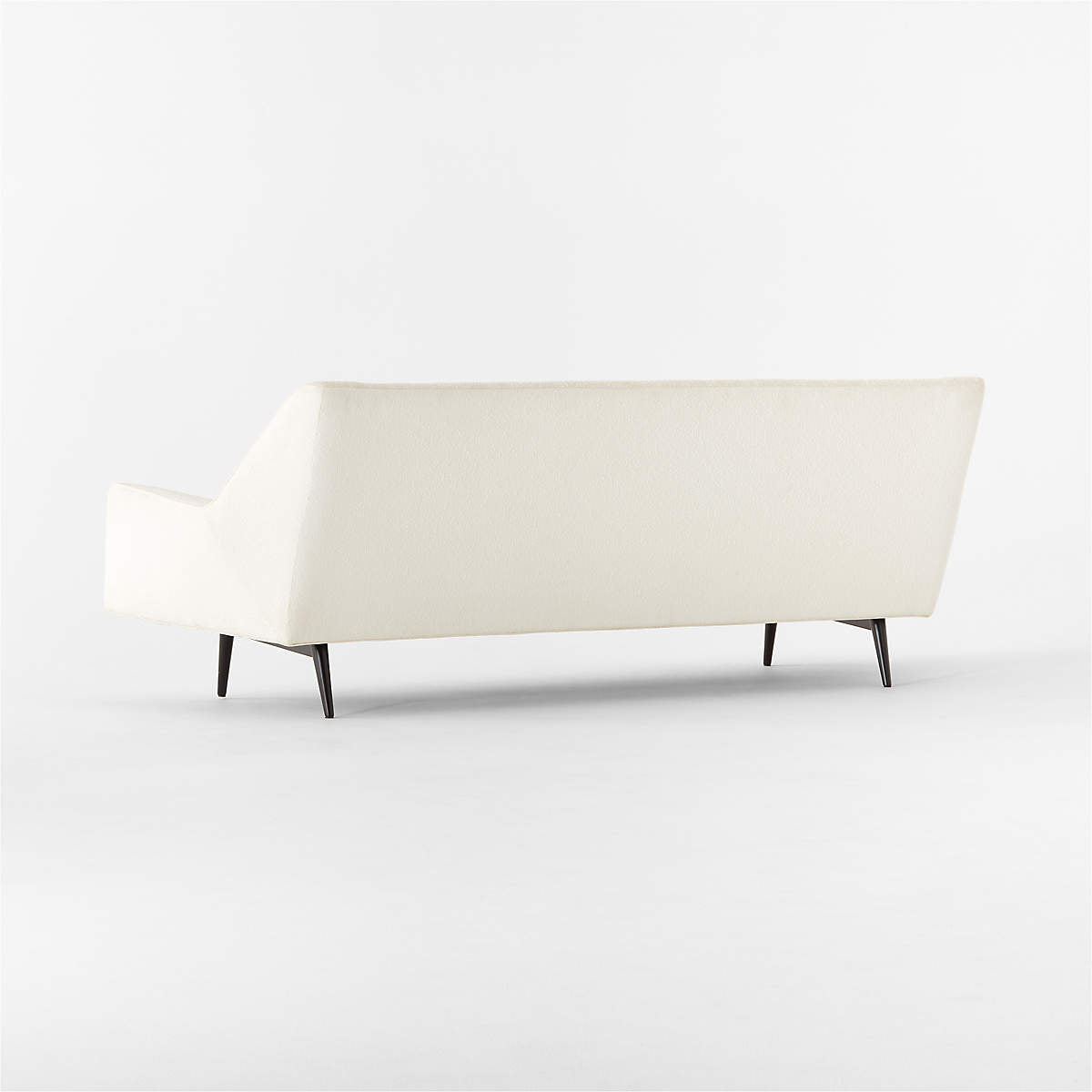 Milano Modern White Boucle Fabric Sofa - 3 Seater