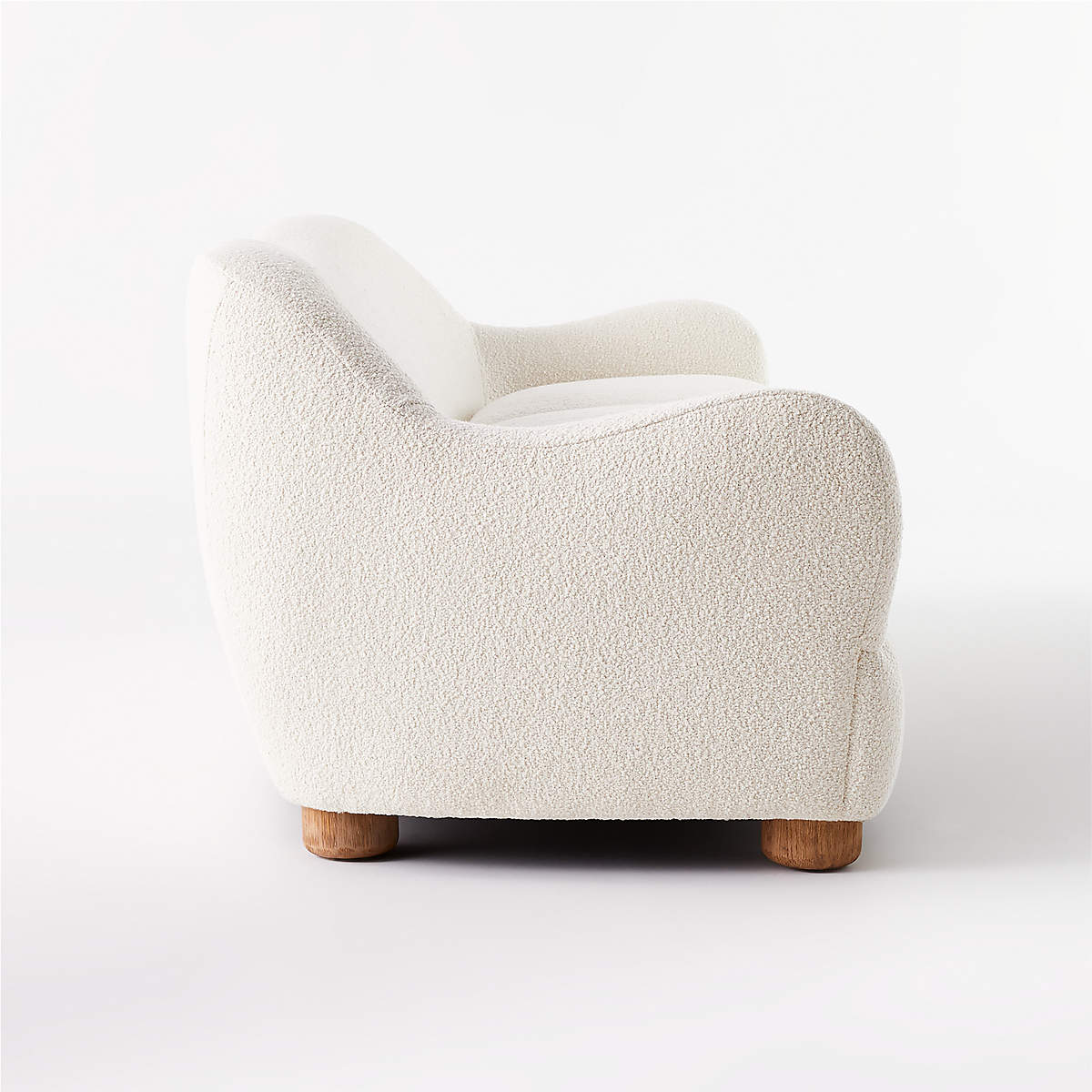 Modern Teddy Cream Fabric Sofa - 3 Seater
