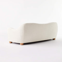 Modern Teddy Cream Fabric Sofa - 3 Seater