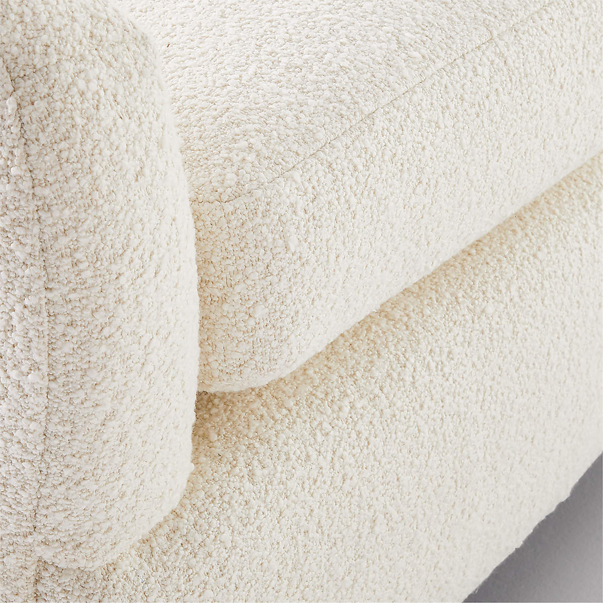 Modern Teddy Cream Fabric Sofa - 3 Seater