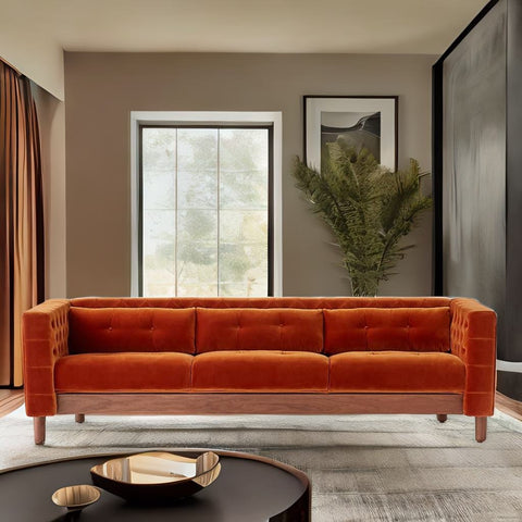 Modern Tufted Velvet Sofa