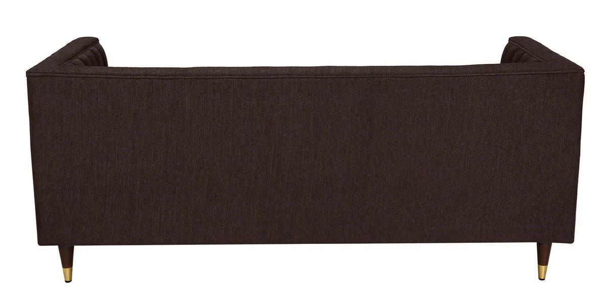 Modern 3 Seater Sofa In Chestnut Brown Colour