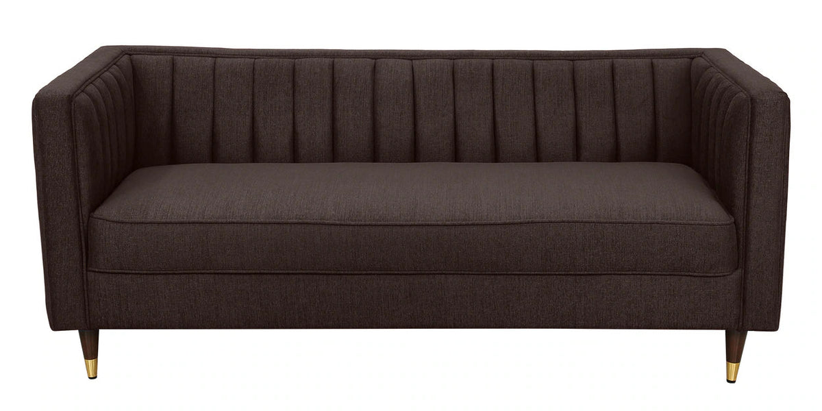 Modern 3 Seater Sofa In Chestnut Brown Colour