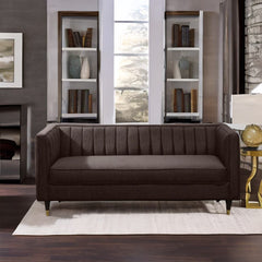 Modern 3 Seater Sofa In Chestnut Brown Colour
