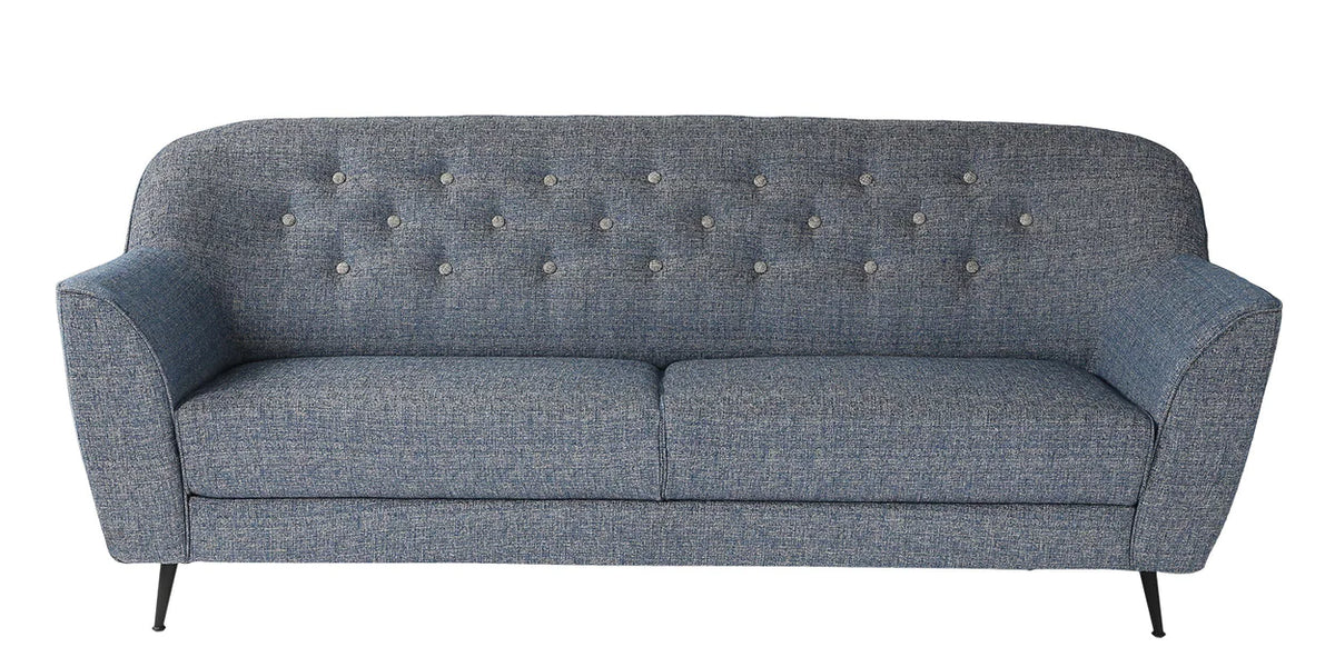 Modern Fabric 3 Seater Sofa In Blue Colour