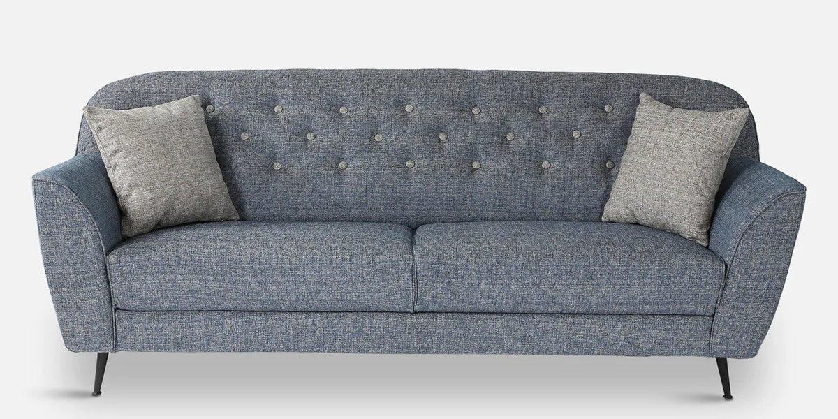 Modern Fabric 3 Seater Sofa In Blue Colour