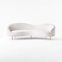 Modern White Performance Fabric Sofa