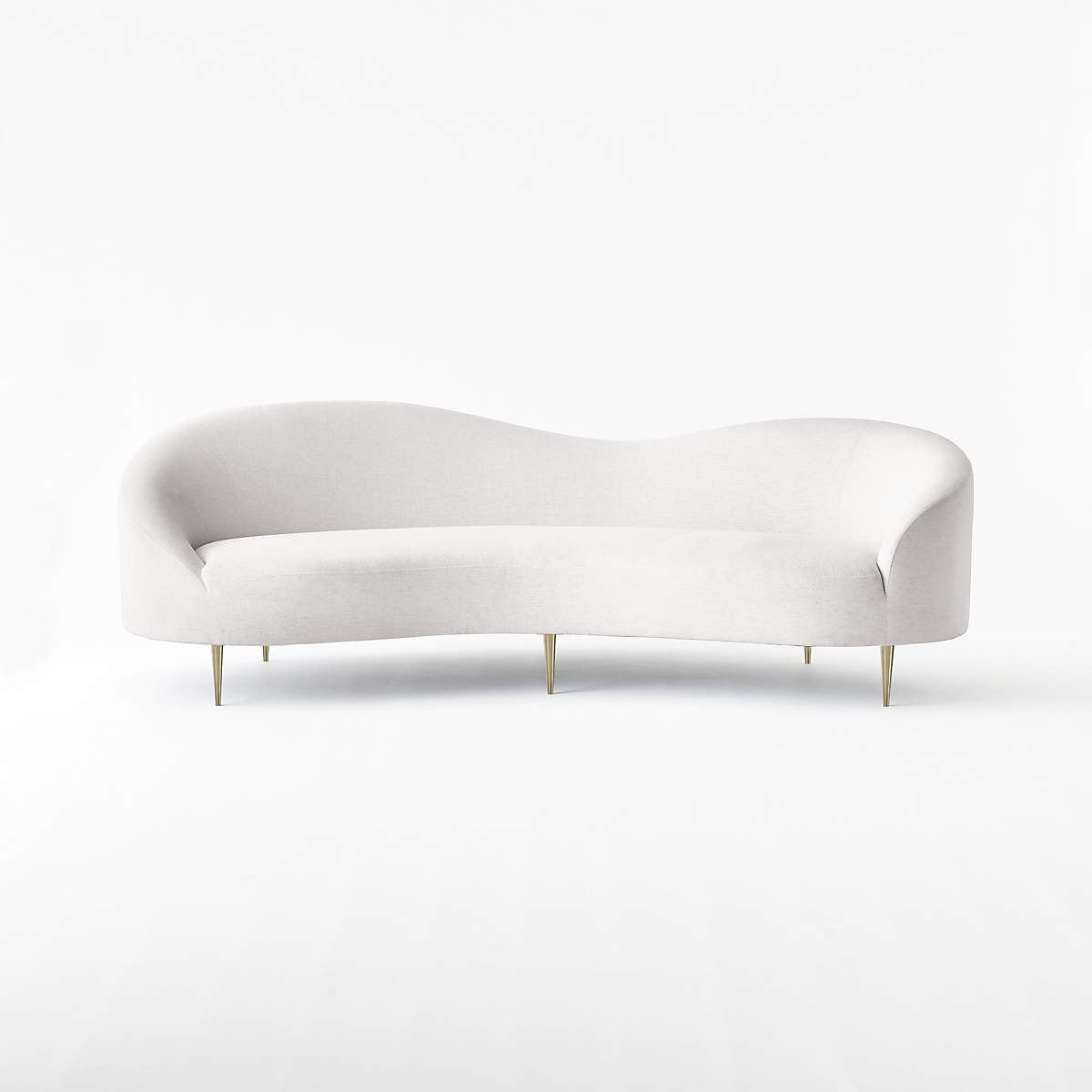 Modern White Performance Fabric Sofa