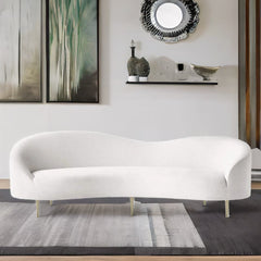 Modern White Performance Fabric Sofa