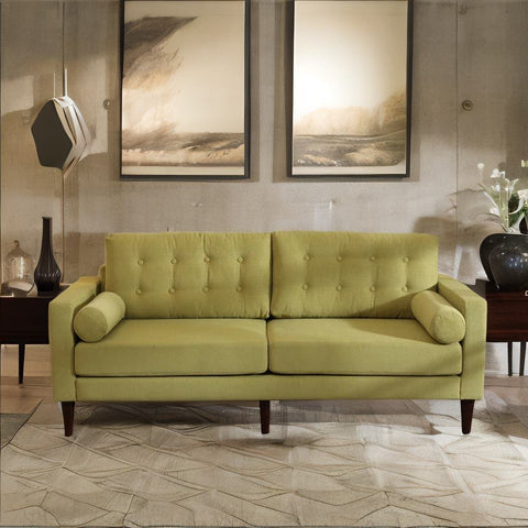 Modern 3 Seater Sofa In Olive Green Colour