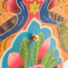 Mango Wood Hand Painted Bedside Cabinet