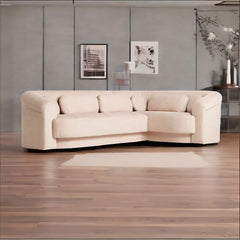 Solid Wood Modular Sofa - Light Pink