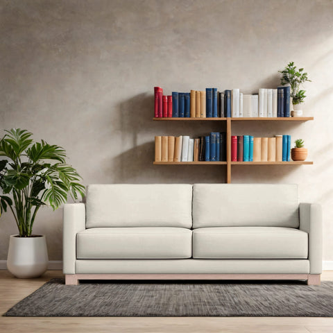 Antalya Modern Wood Frame Fabric 3- Seater Sofa