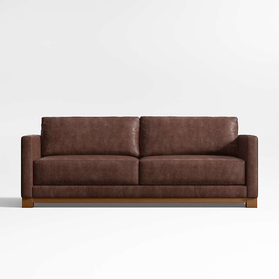 Antalya Modern Wood Frame 3- Seater Leather Sofa
