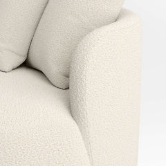 Snowflake Luxury 3- Seater Curvy Boucle Sofa