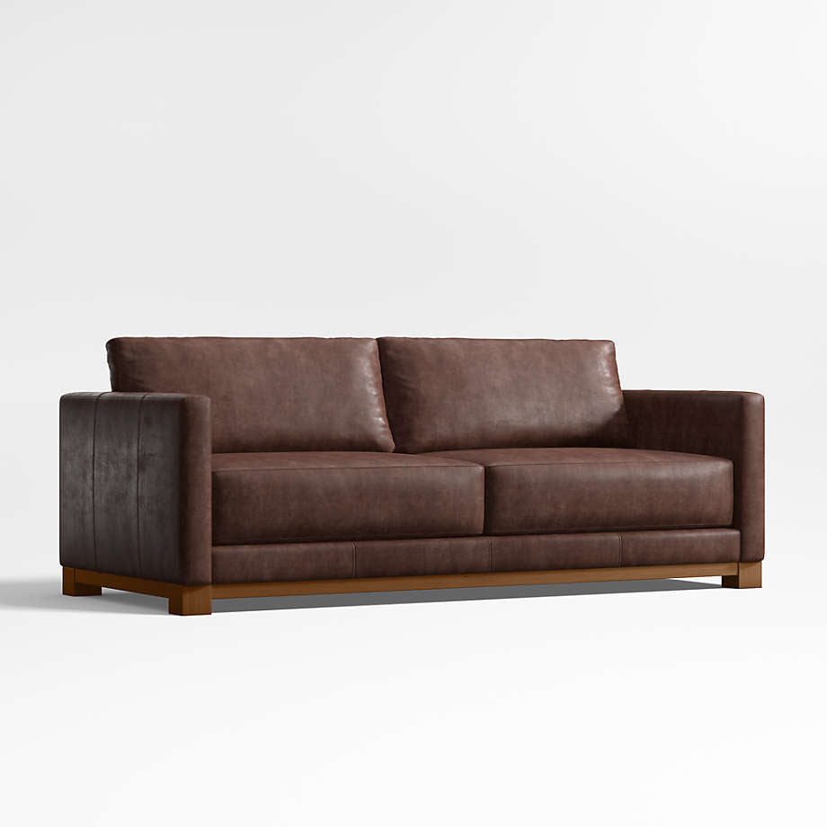 Antalya Modern Wood Frame 3- Seater Leather Sofa