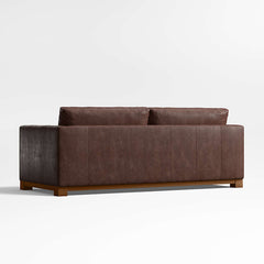 Antalya Modern Wood Frame 3- Seater Leather Sofa